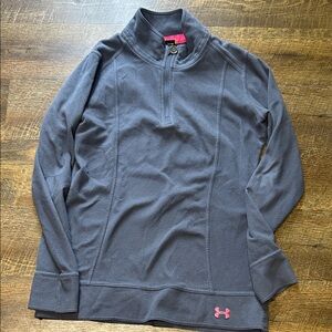 Under Armour Charcoal Pullover with Pink Accents